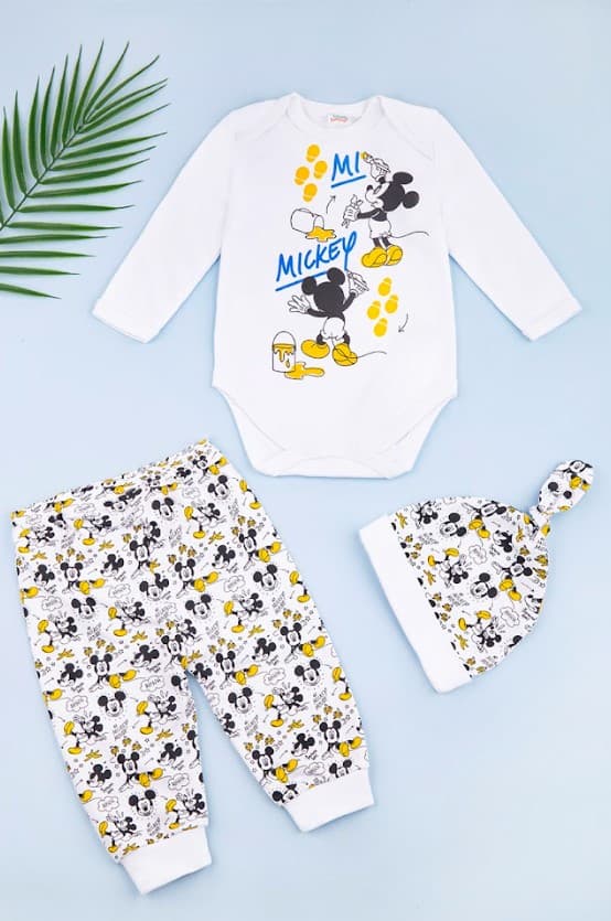 Комплект дитячий (боді+штани+шапочка) 62-86 Disney Mickey MC18314 Комплект дитячий (боді+штани+шапочка) 62-86 Disney Mickey MC18314