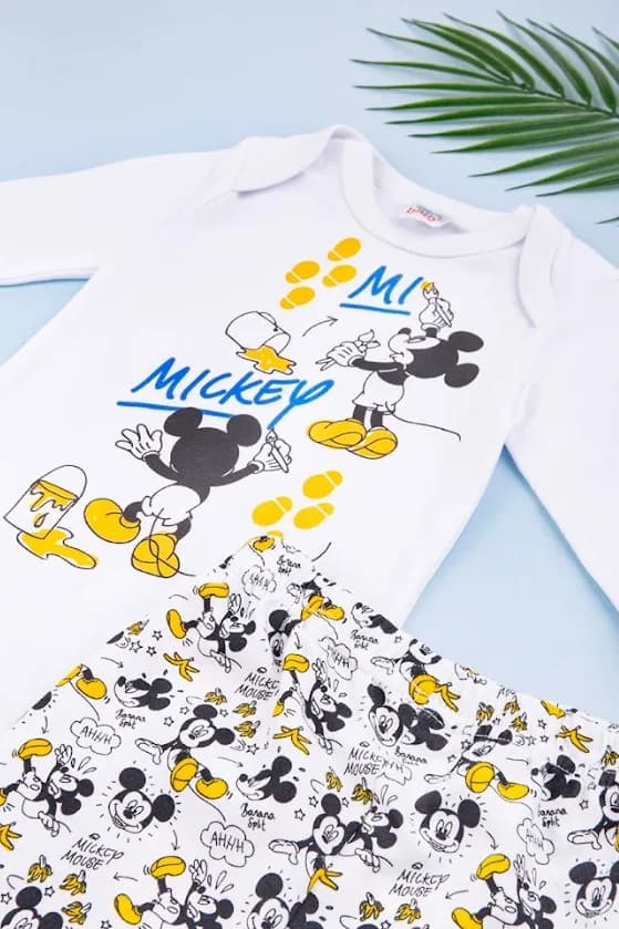 Комплект дитячий (боді+штани+шапочка) 62-86 Disney Mickey MC18314 фото 4 Комплект дитячий (боді+штани+шапочка) 62-86 Disney Mickey MC18314 фото 4