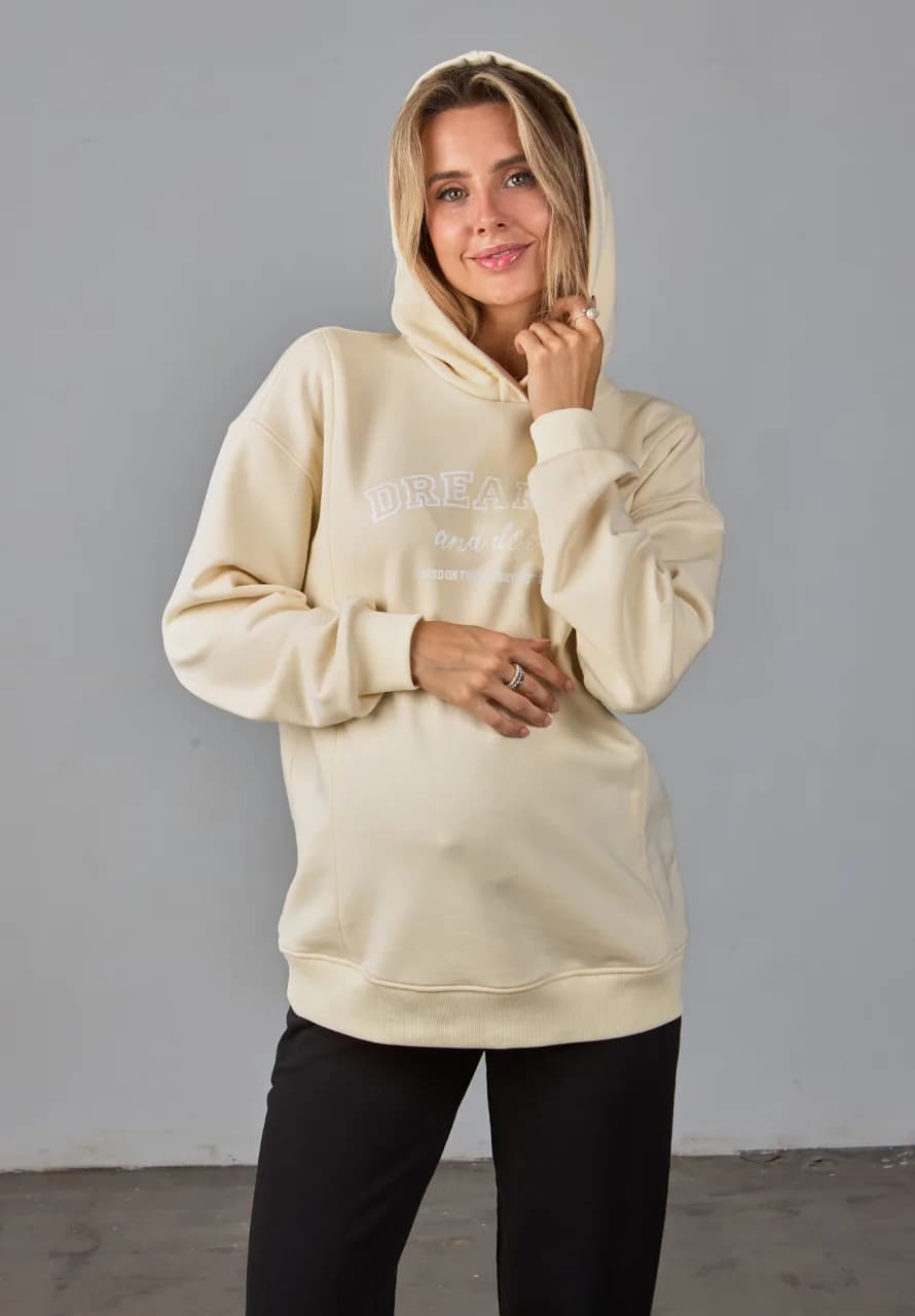 Худи для беременных и кормления S-XL Юла мама Tisha SW-34.042 -молочный фото 4 Худи для беременных и кормления S-XL Юла мама Tisha SW-34.042 -молочный фото 4