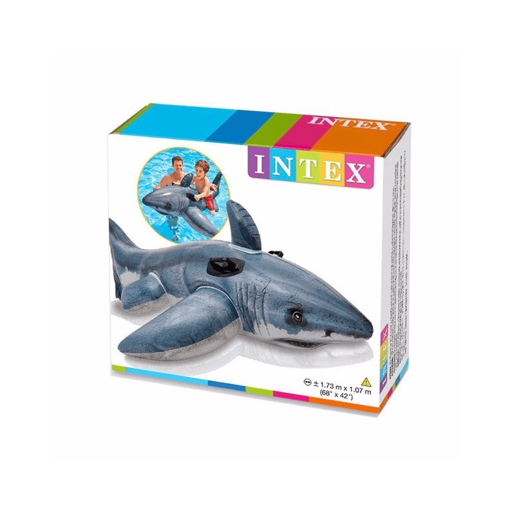 Плотик надувной Intex Акула 173*107см 57525 Плотик надувной Intex Акула 173*107см 57525