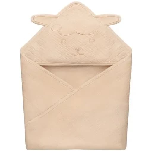Полотенце с капюшоном для купания Lionelo Muslin Hooded Towel Beige Sand 80х80 см LO-MUSLIN HOODED TOWEL BEIGE SAND фото 2 Полотенце с капюшоном для купания Lionelo Muslin Hooded Towel Beige Sand 80х80 см LO-MUSLIN HOODED TOWEL BEIGE SAND фото 2