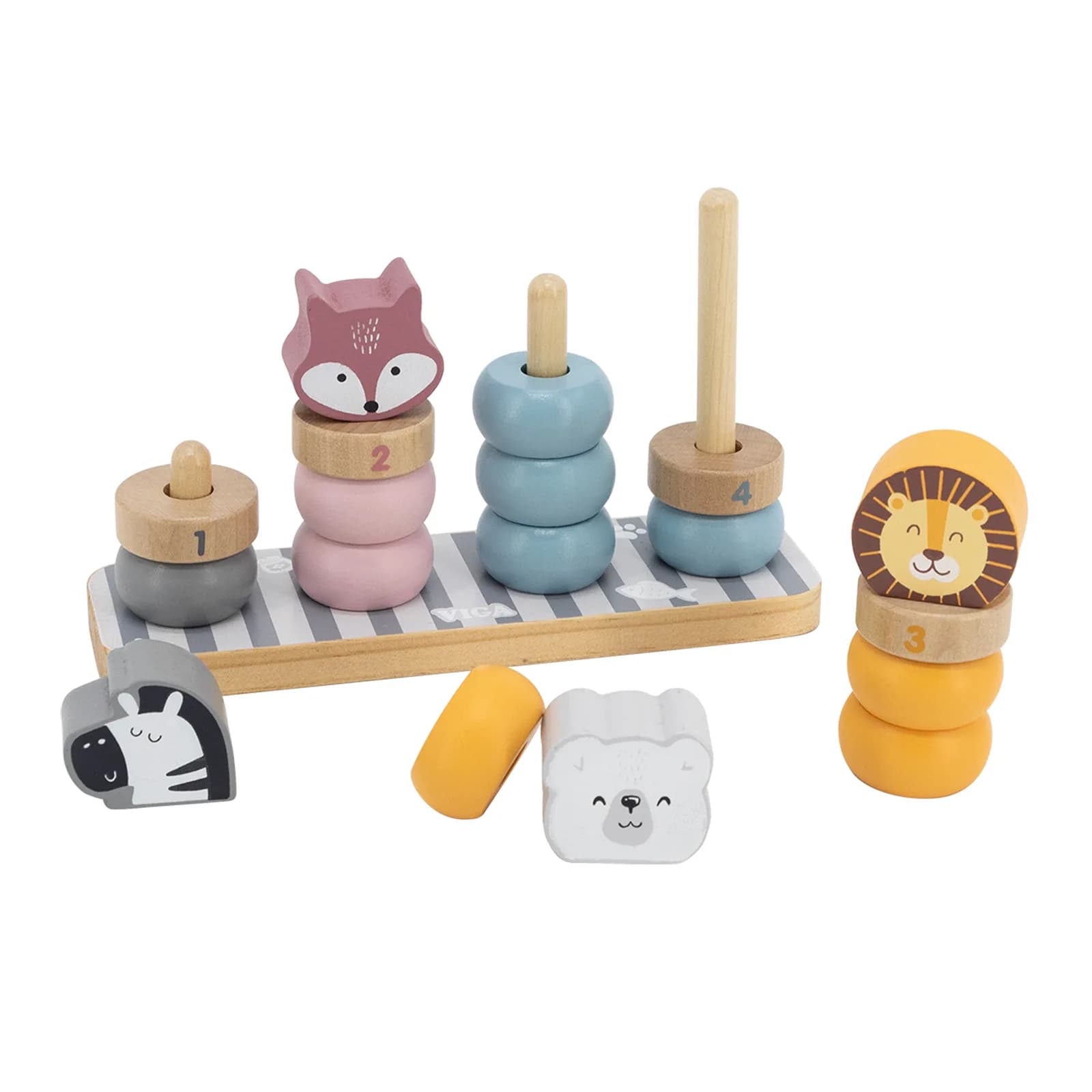 Сортер-пирамидка Viga Toys Зверята 44022 фото 7 Сортер-пирамидка Viga Toys Зверята 44022 фото 7