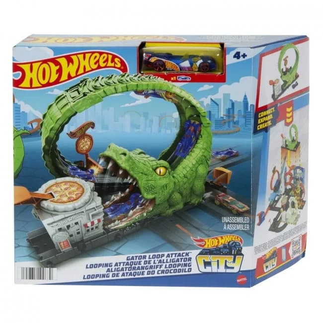 Набор игровой Hot Wheels Атака аллигатора HKX39 фото 4 Набор игровой Hot Wheels Атака аллигатора HKX39 фото 4