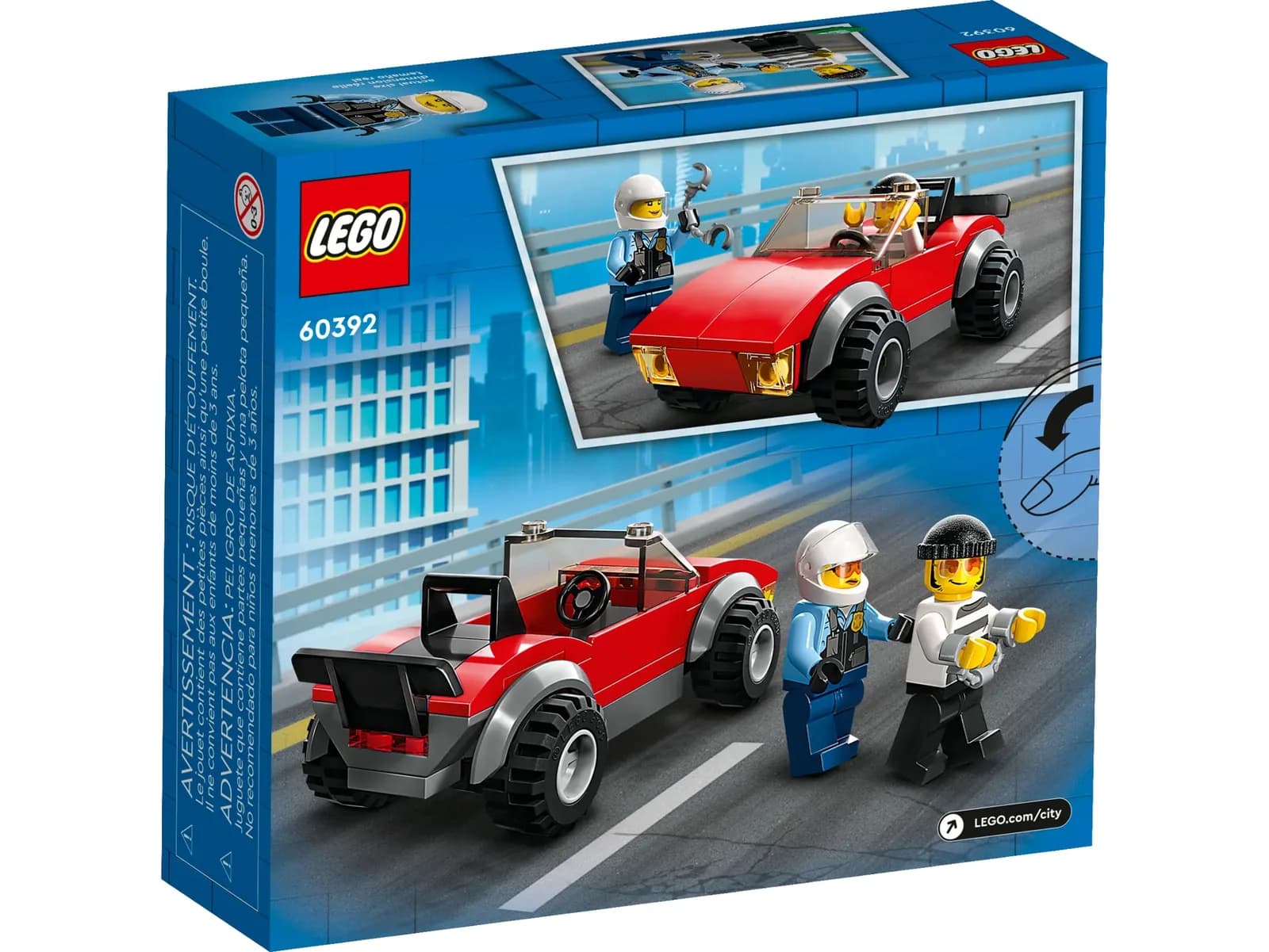Конструктор Lego City Преследование автомобиля на полицейском мотоцикле 59дет 60392 фото 7 Конструктор Lego City Преследование автомобиля на полицейском мотоцикле 59дет 60392 фото 7