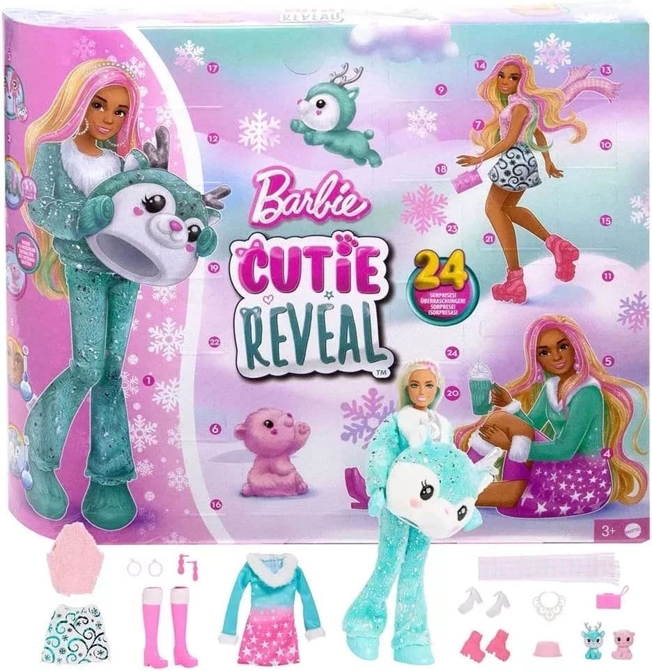 Адвент-календар Barbie Cutie Reveal HJX76 Адвент-календар Barbie Cutie Reveal HJX76