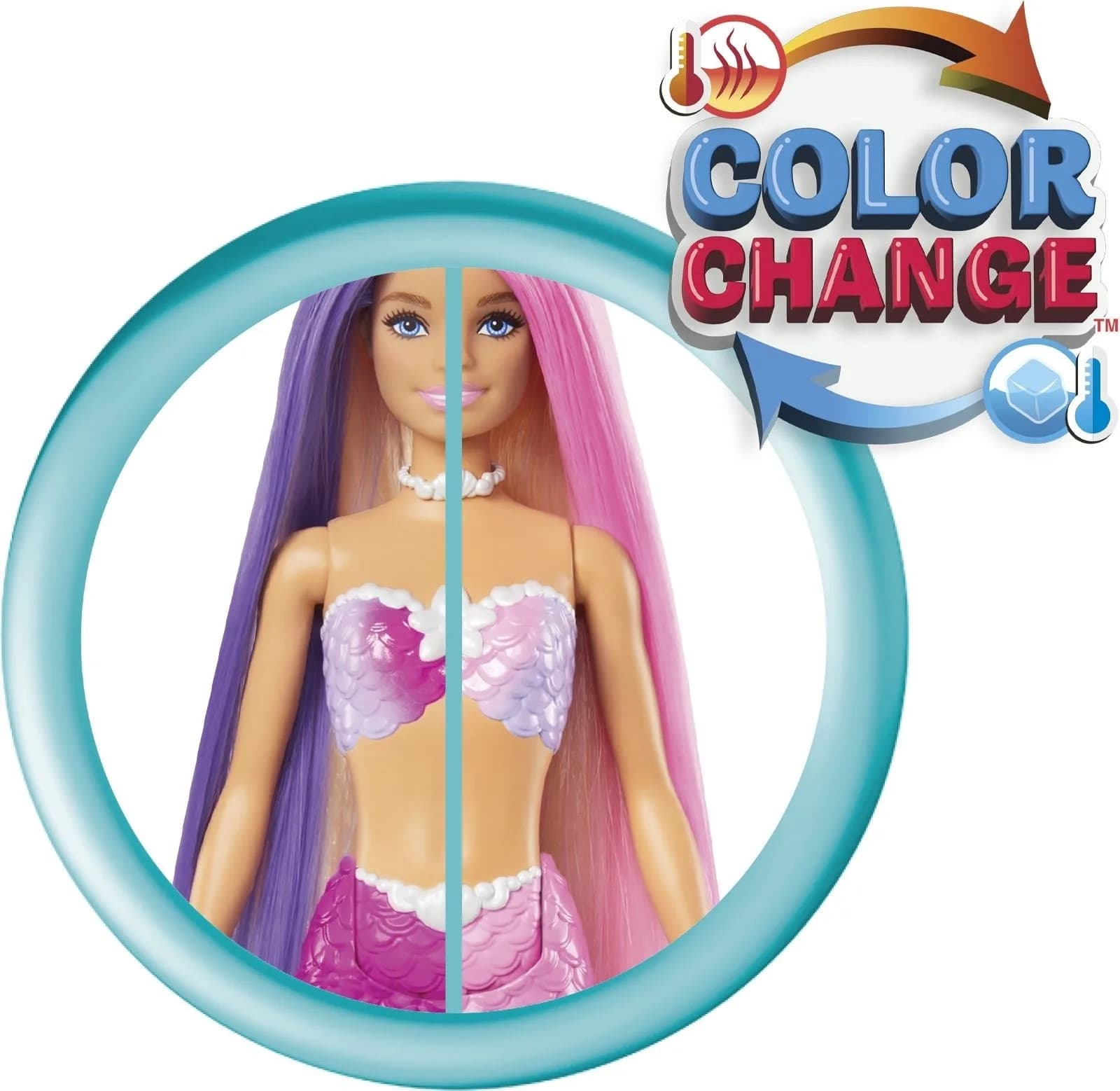 Лялька Barbie Русалочка Кольорова магія HRP97 фото 7 Лялька Barbie Русалочка Кольорова магія HRP97 фото 7