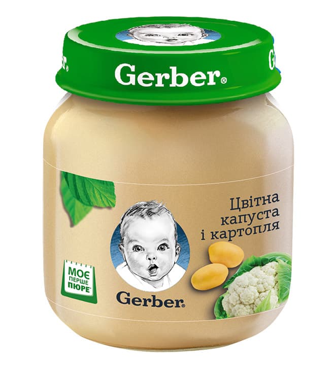 Пюре цветная капуста, картофель Gerber 130г 078761 Пюре цветная капуста, картофель Gerber 130г 078761