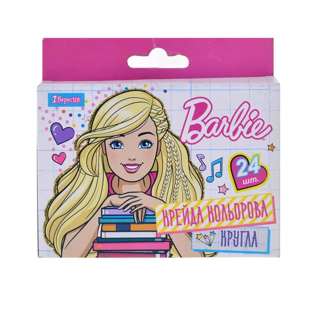 Мел цветной 1Вересня Barbie 24шт 400191 Мел цветной 1Вересня Barbie 24шт 400191