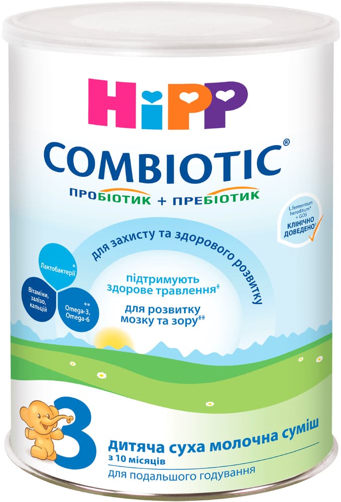 Смесь молочная HIPP Combiotic-3 350г 2449 Смесь молочная HIPP Combiotic-3 350г 2449