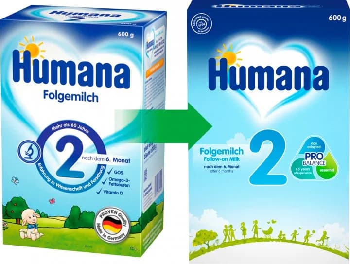 Суміш молочна Humana-2 600г 720238 фото 4 Суміш молочна Humana-2 600г 720238 фото 4