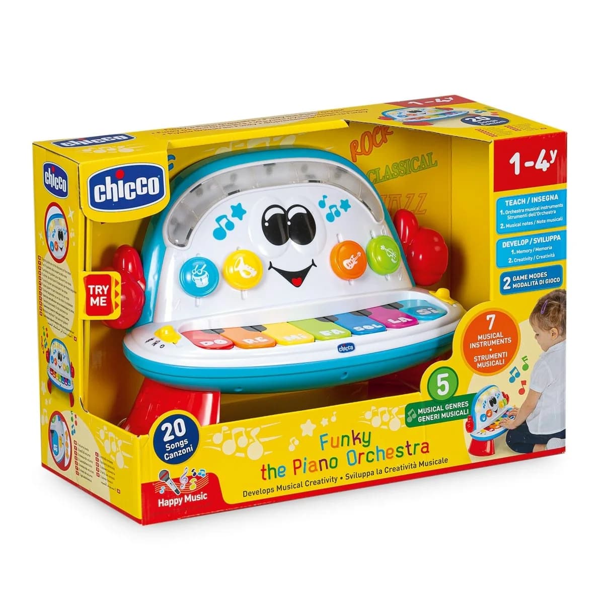 Іграшка музична Chicco Фортепіанний оркестр Funky 10111.00 фото 2 Іграшка музична Chicco Фортепіанний оркестр Funky 10111.00 фото 2