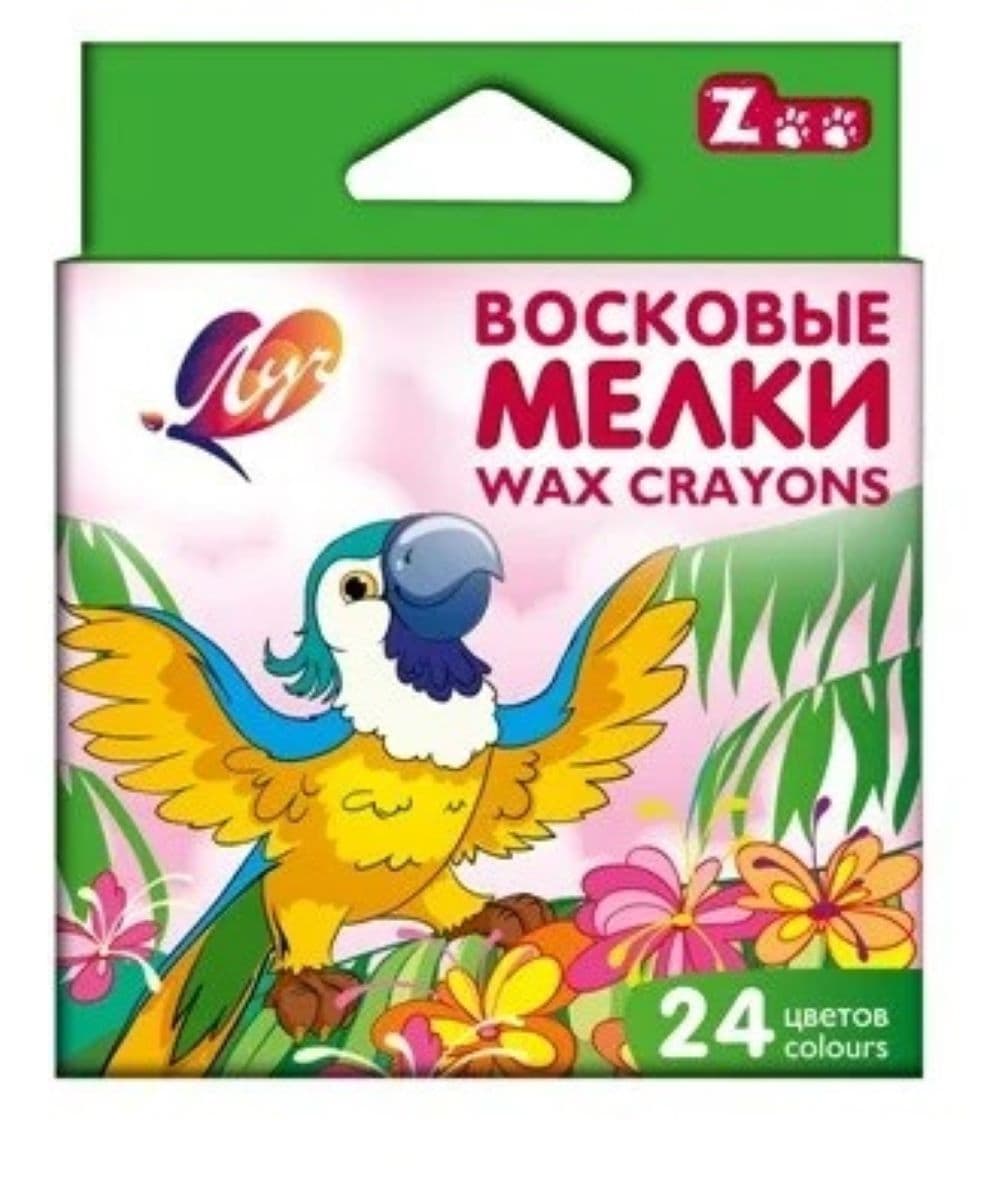Карандаши восковые шестигранные ЛУЧ Зоо 24цв 290110 Карандаши восковые шестигранные ЛУЧ Зоо 24цв 290110