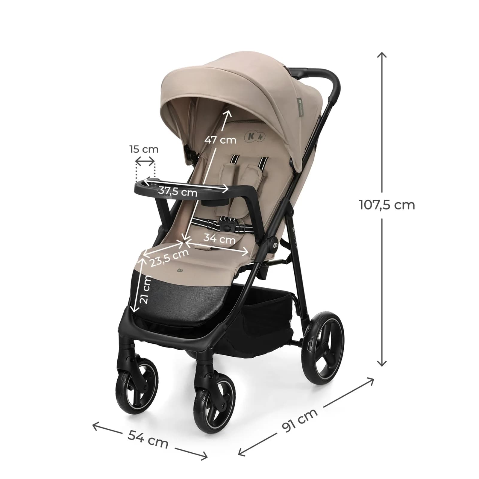 Коляска прогулянкова Kinderkraft Trig 3 Tray KSTRIG03BEG000T Beige фото 4 Коляска прогулянкова Kinderkraft Trig 3 Tray KSTRIG03BEG000T Beige фото 4