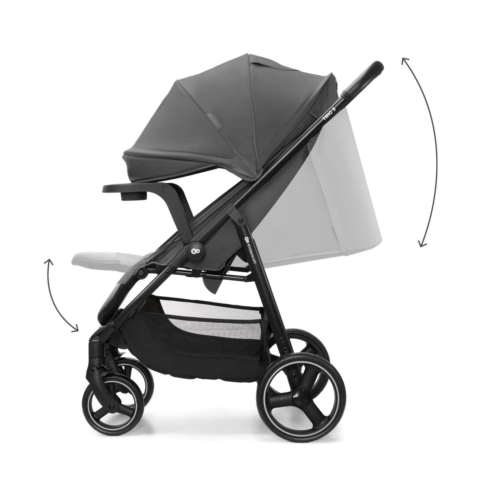 Коляска прогулочная Kinderkraft Trig 3 Tray KSTRIG03GRY000T Grey фото 2 Коляска прогулочная Kinderkraft Trig 3 Tray KSTRIG03GRY000T Grey фото 2