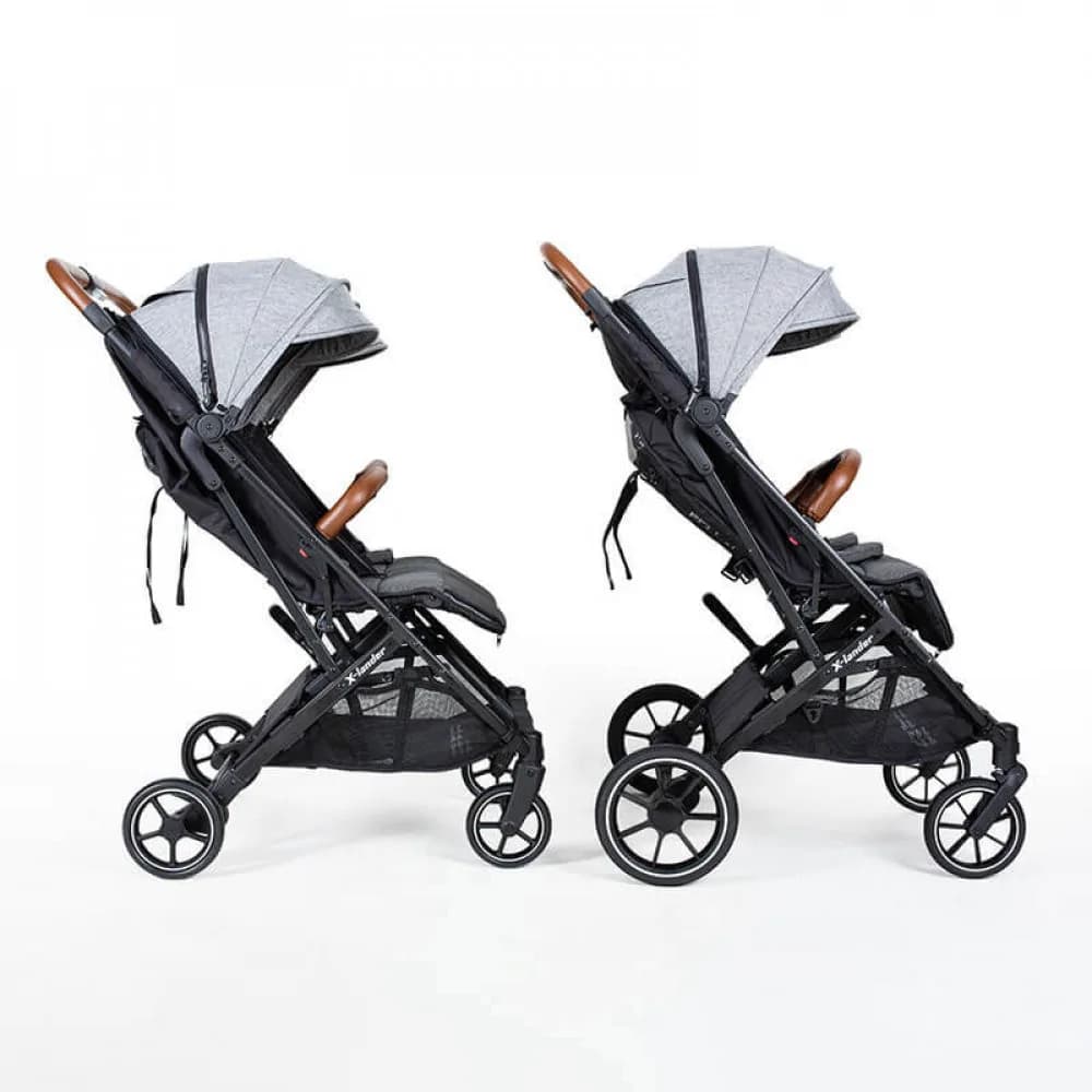 Коляска прогулочная для двойни X-LANDER X-Double Grey 0534 фото 3 Коляска прогулочная для двойни X-LANDER X-Double Grey 0534 фото 3