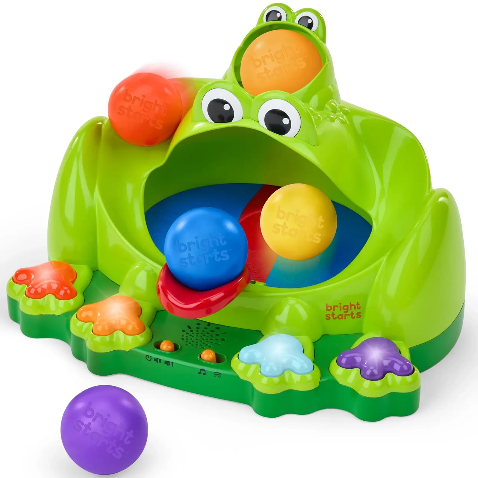 Іграшка музична Bright Starts Poppin' Ball Frog 17159 фото 2 Іграшка музична Bright Starts Poppin' Ball Frog 17159 фото 2