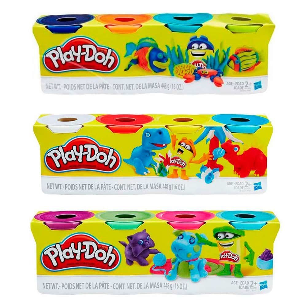 Масса для лепки Play-Doh 4 банки B5517 Масса для лепки Play-Doh 4 банки B5517