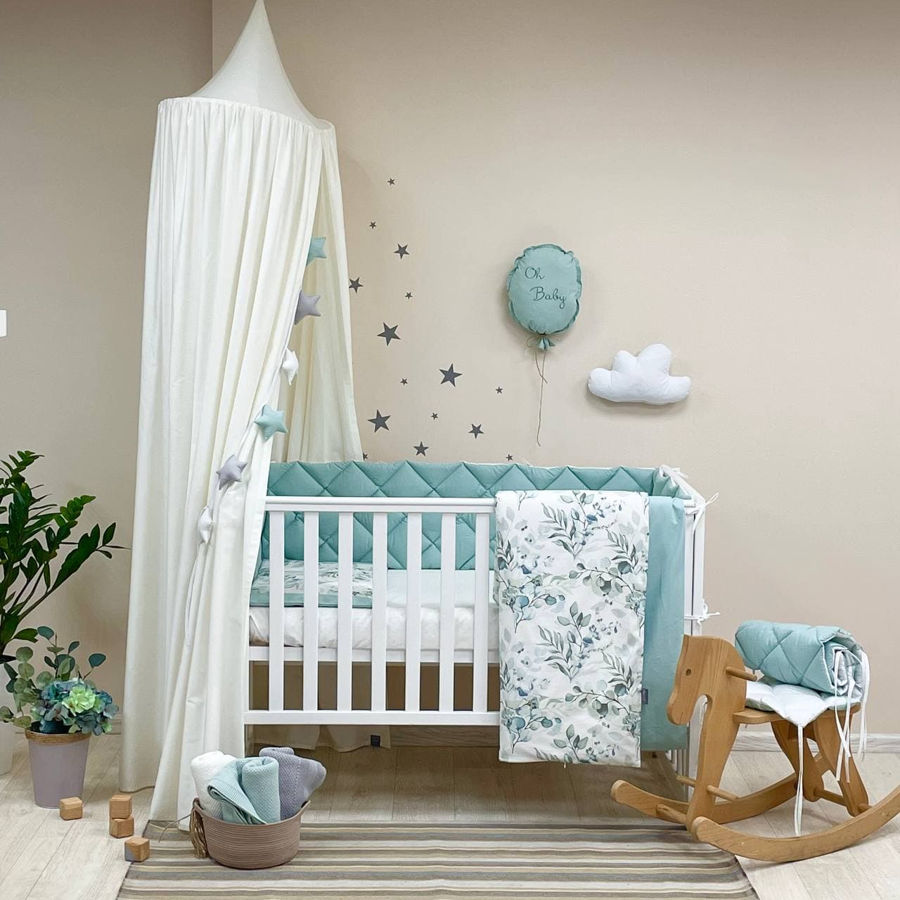 Постельный комплект Маленькая Соня Baby Mix Эвкалипт 6ед 0291621 Постельный комплект Маленькая Соня Baby Mix Эвкалипт 6ед 0291621