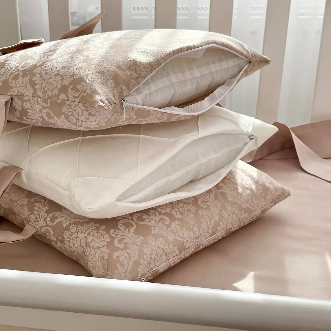 Постельный комплект Маленькая Соня Elegance 6ед 24502 Бежевый фото 4 Постельный комплект Маленькая Соня Elegance 6ед 24502 Бежевый фото 4