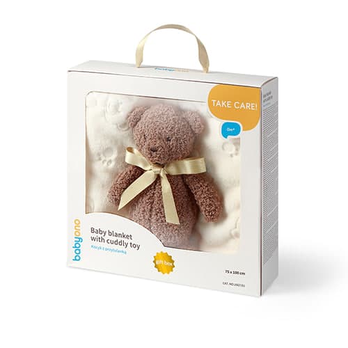 Ковдра BabyOno кремова з ведмедиком 75*100 см 1567/01 Ковдра BabyOno кремова з ведмедиком 75*100 см 1567/01