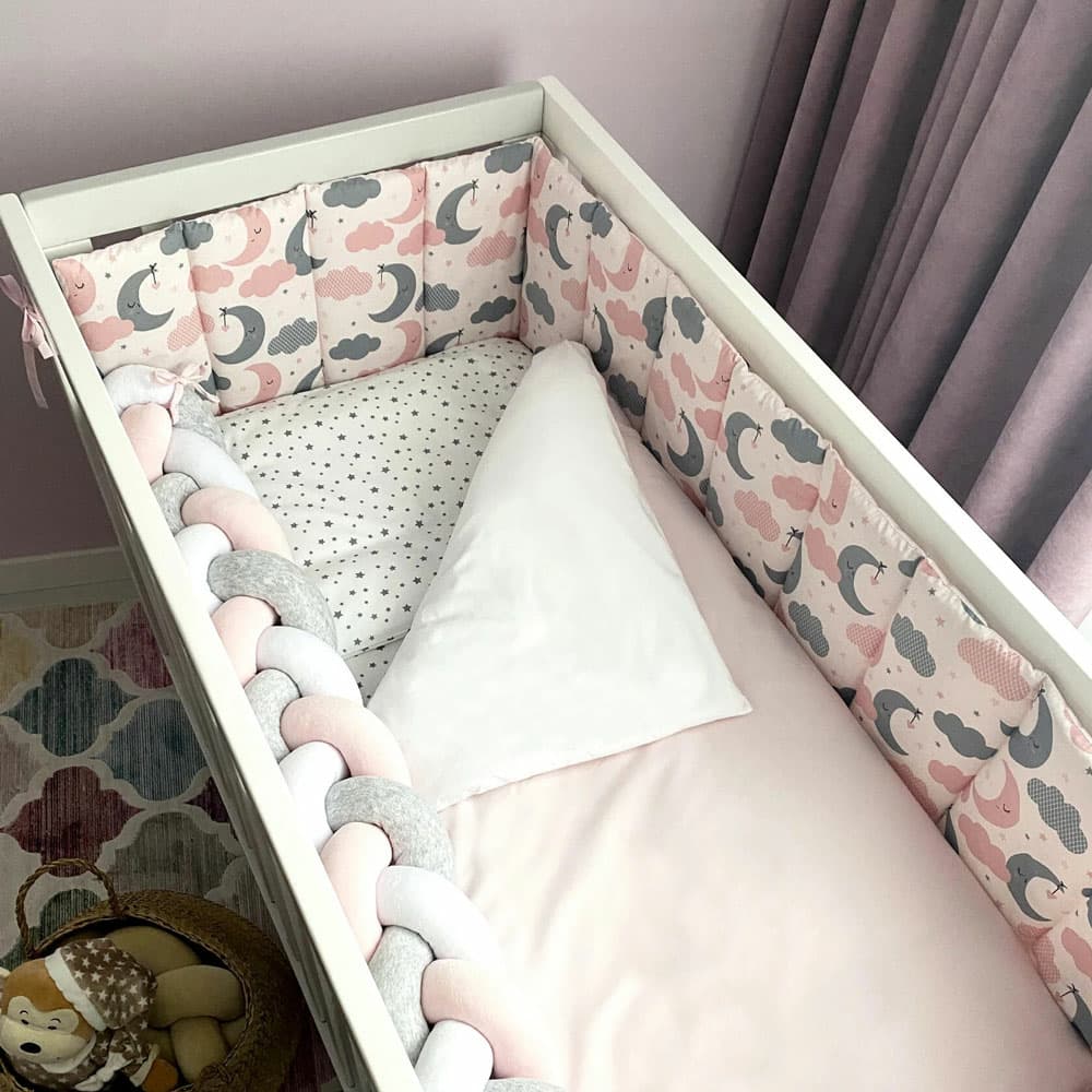 Постільний комплект Верес Sleepy moon pink 6од 222.01 Постільний комплект Верес Sleepy moon pink 6од 222.01