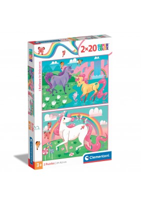 Пазл 2в1 Clementoni I Believe in Unicorns 2*20ел 24754