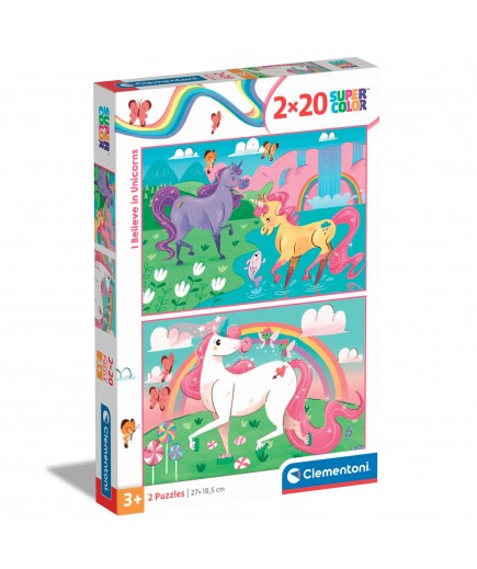 Пазл 2в1 Clementoni I Believe in Unicorns 2*20ел 24754 Пазл 2в1 Clementoni I Believe in Unicorns 2*20ел 24754