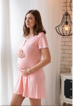 Ночная рубашка для беременных и кормления S-L Мамин Дом  24170