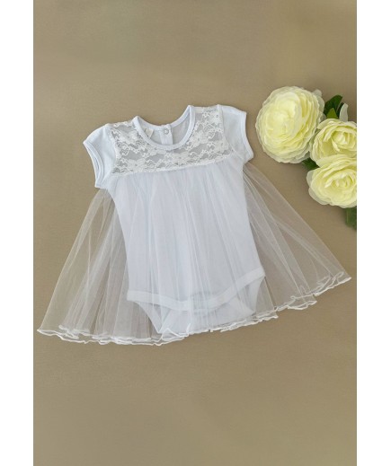 Боді-сукня для хрещення "Ніжність" Betis 27081750-51-52 -білий