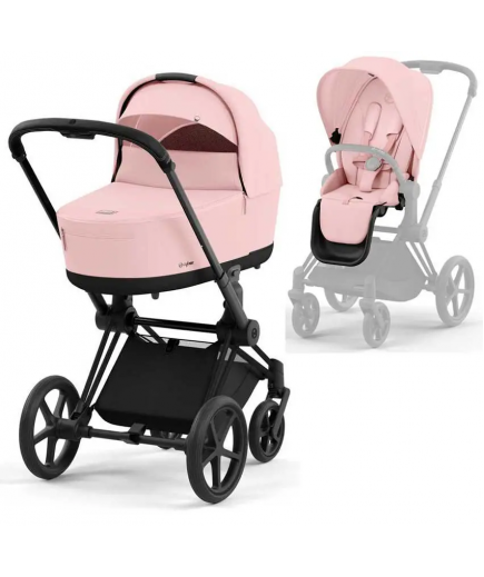 Коляска універсальна 2в1 Cybex Priam 4.0 Peach Pink/Matt Black 523000829/2