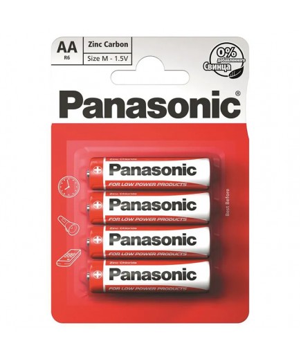 Батарейка Panasonic Red Zinc AA R6REL/4BPR Батарейка Panasonic Red Zinc AA R6REL/4BPR