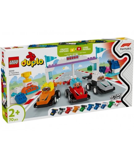 Конструктор Lego Duplo Автомобілі і пілоти команд Формули-1 70дет 10445 Конструктор Lego Duplo Автомобілі і пілоти команд Формули-1 70дет 10445