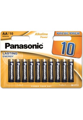 Батарейка Panasonic Alkaline Power AA LR6REB/10BW - 
