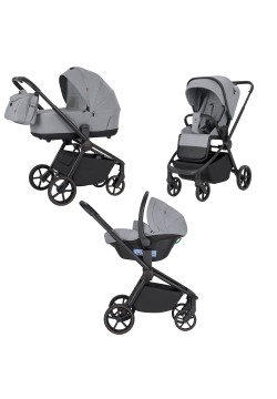 Коляска універсальна 3в1 CARRELLO Epica Silver Grey CRL-8511