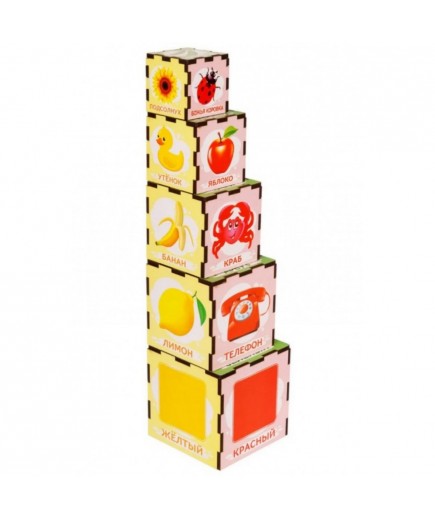 Кубики-пірамідка Little Panda Кольори ПСД166