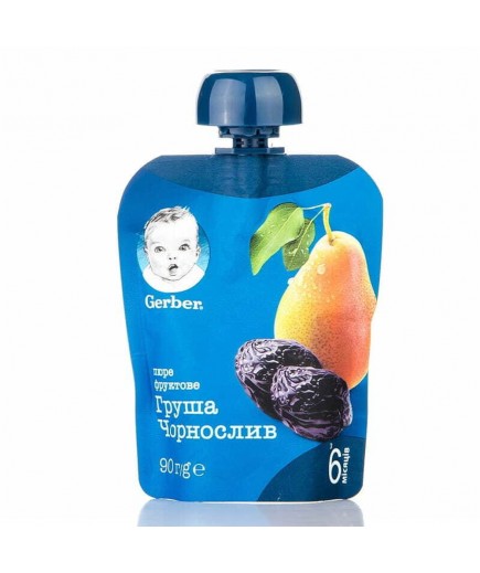 Пюре груша і чорнослив Gerber 90г Gerber Пюре груша і чорнослив Gerber 90г Gerber