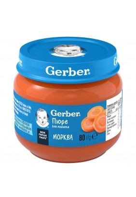 Пюре Gerber морковь 80г 1227118