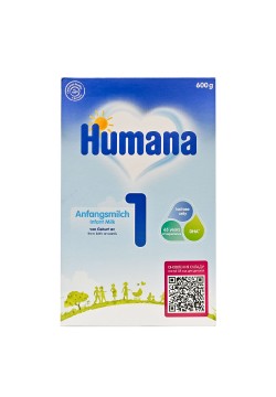 Суміш молочна Humana-1 з пребіотиками 600г 720221