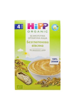 Каша безмолочна безглютенова вівсяна HIPP 200г 30401