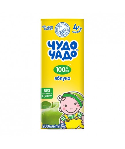 Сік яблуко освітлений Чудо-Чадо 200мл 687703