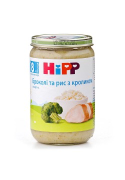 Пюре кролик з рисом та броколі HIPP 220г 6433