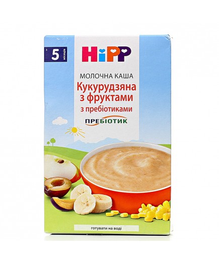 Каша молочна з пребіотиками кукурудзяна з фруктами HIPP 250г 2953