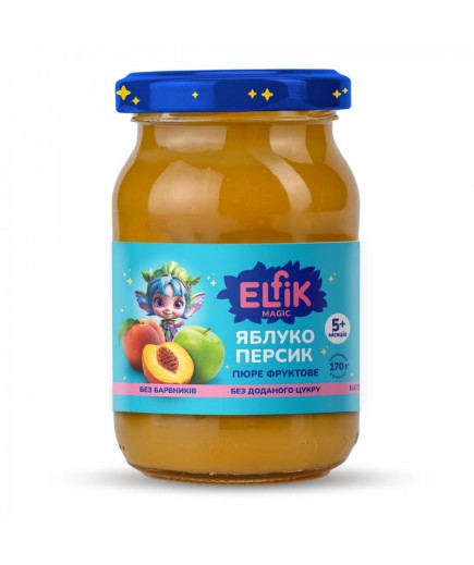 Пюре яблуко і персик Elfik 170г COM11471