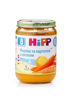 Пюре лосось у морквяно-картопляному пюре HIPP 190г 6105