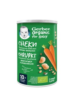 Снеки пшенично-вівсяні з морквою та апельсинами Gerber 5х35г 01130301