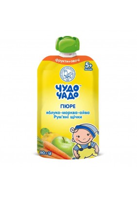 Пюре яблуко, морква, айва Чудо-Чадо 90г 7022200 - 