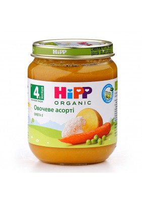 Пюре овочеве асорті HIPP 125г 4013 - 