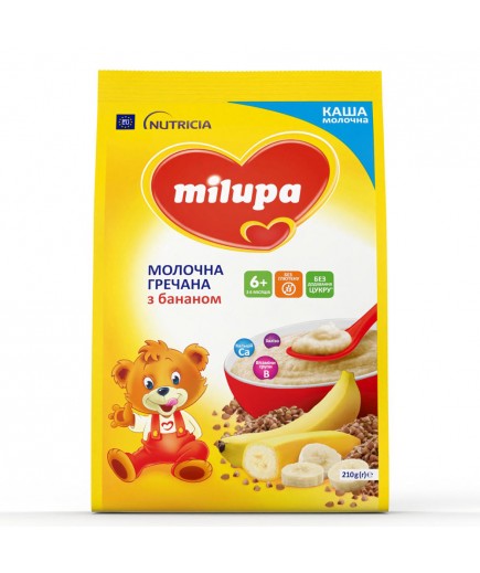 Каша молочна гречана з бананом Milupa 210г 171200