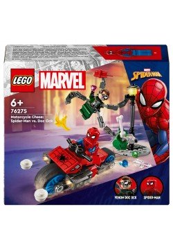 Конструктор Lego Marvel Погоня на мотоциклах Людина-Павук vs. Доктор Восьминіг 77дет 76275