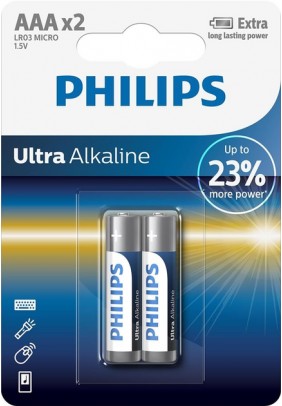 Батарейка Philips Ultra Alkaline AAA LR03E2B/10 - 